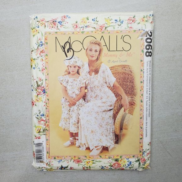McCall's Mommy + Me Dress and Slip Sewing Pattern Girls 3-8 Misses S-XL (8-22) - Picture 1 of 11